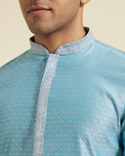 Diwas Men Elegant Light Blue Kurta Pajama