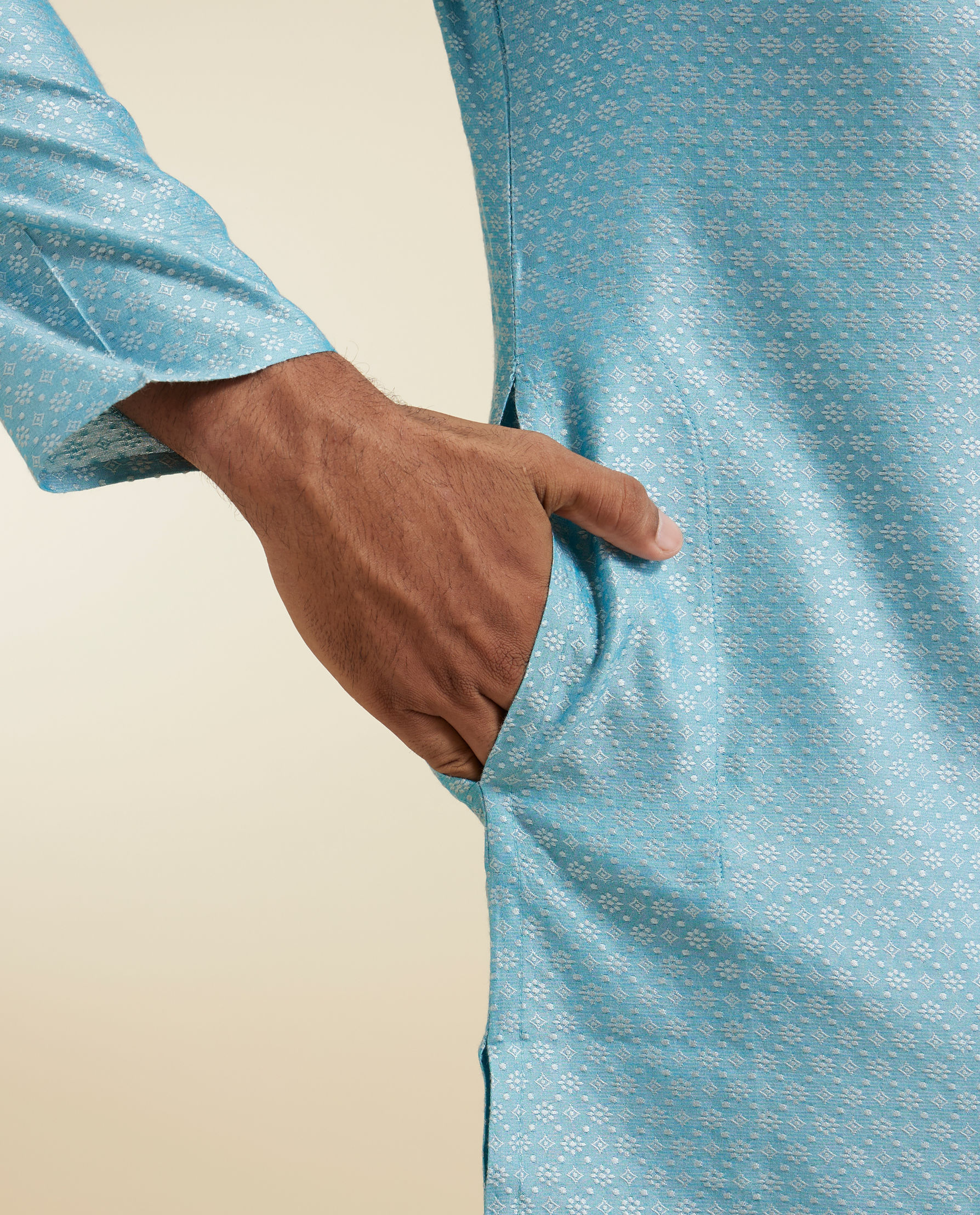 Diwas Men Elegant Light Blue Kurta Pajama