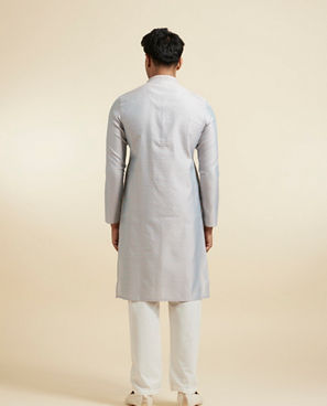 Diwas Men Elegant Light Grey Kurta Pajama