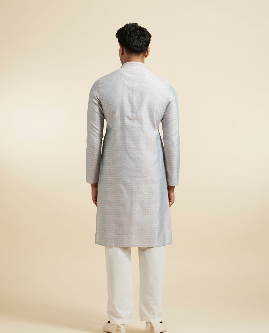 Diwas Men Elegant Light Grey Kurta Pajama
