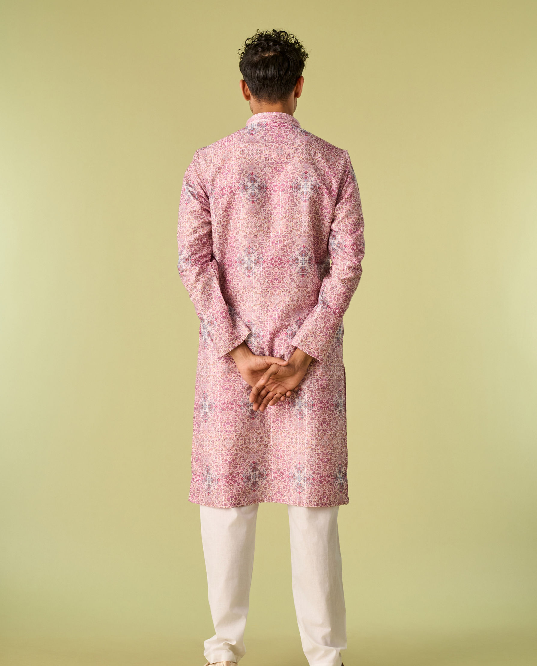 Diwas Men Charming Pink Kurta Pajama