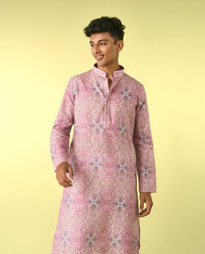 Diwas Men Charming Pink Kurta Pajama