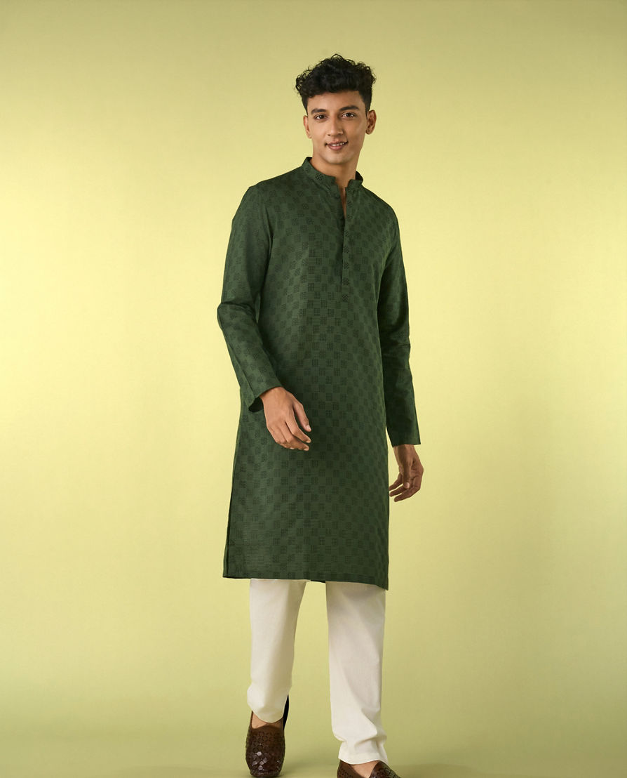 Diwas Men Emerald Elegance Kurta Pajama
