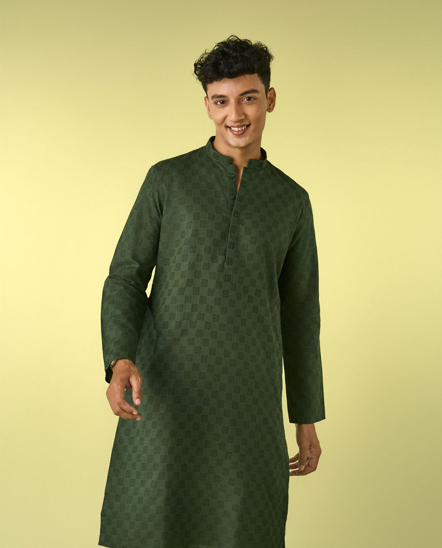 Diwas Men Emerald Elegance Kurta Pajama