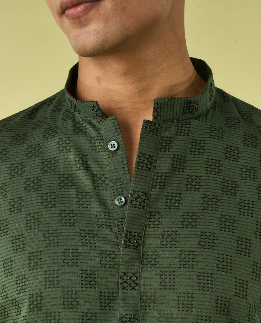 Diwas Men Emerald Elegance Kurta Pajama