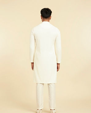 Diwas Men Cream Colored Elegance Kurta Pajama