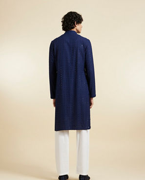 Diwas Men Dark Blue Elegance Kurta Pajama