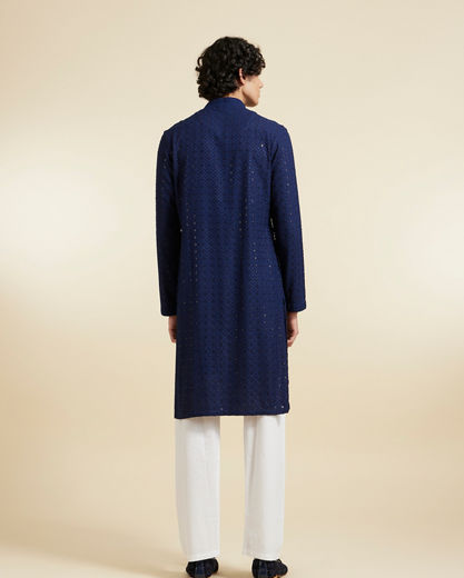 Diwas Men Dark Blue Elegance Kurta Pajama