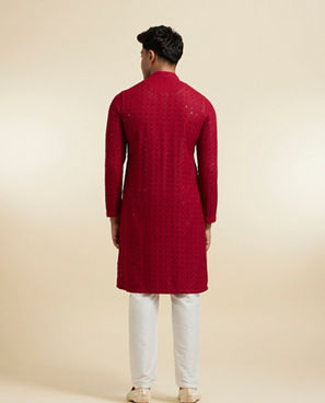 Diwas Men Maroon Elegance Kurta Pajama