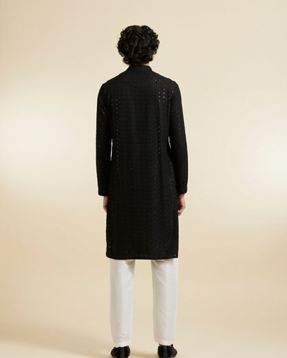 Diwas Men Black Elegance Kurta Pajama