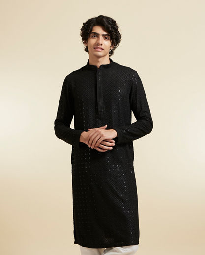 Diwas Men Black Elegance Kurta Pajama