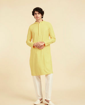 Diwas Men Sunshine Radiance Yellow Kurta Pajama