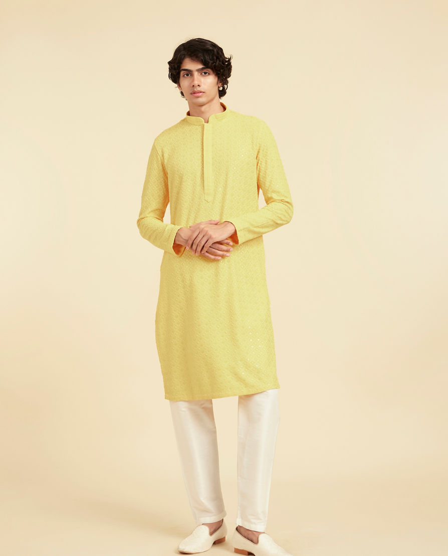 Diwas Men Sunshine Radiance Yellow Kurta Pajama