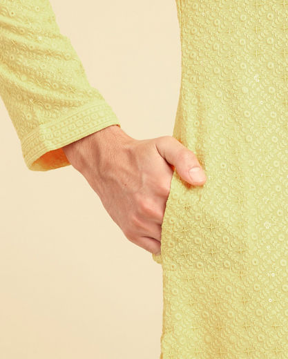 Diwas Men Sunshine Radiance Yellow Kurta Pajama