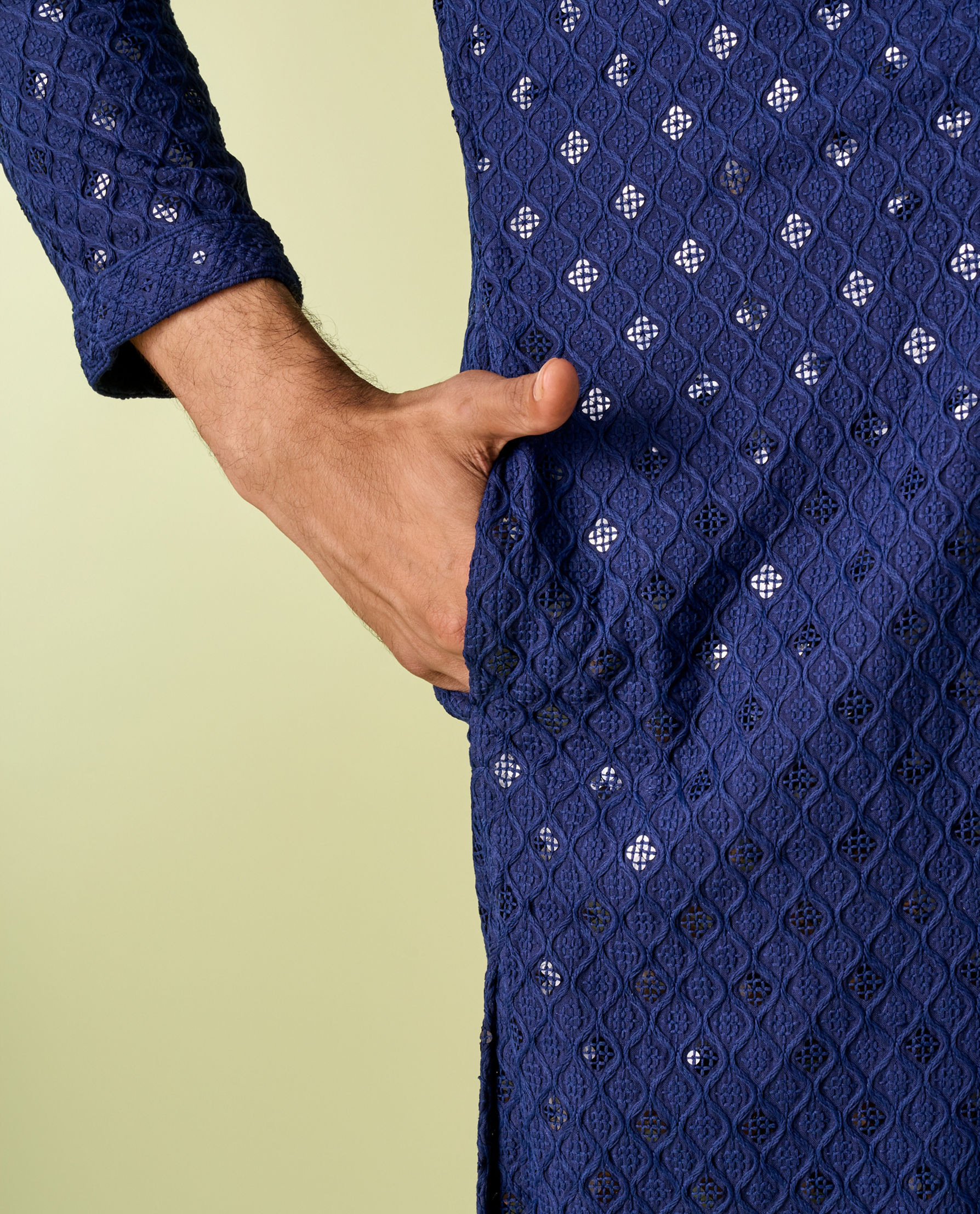 Diwas Men Dark Blue Royal Opulence Kurta Pajama