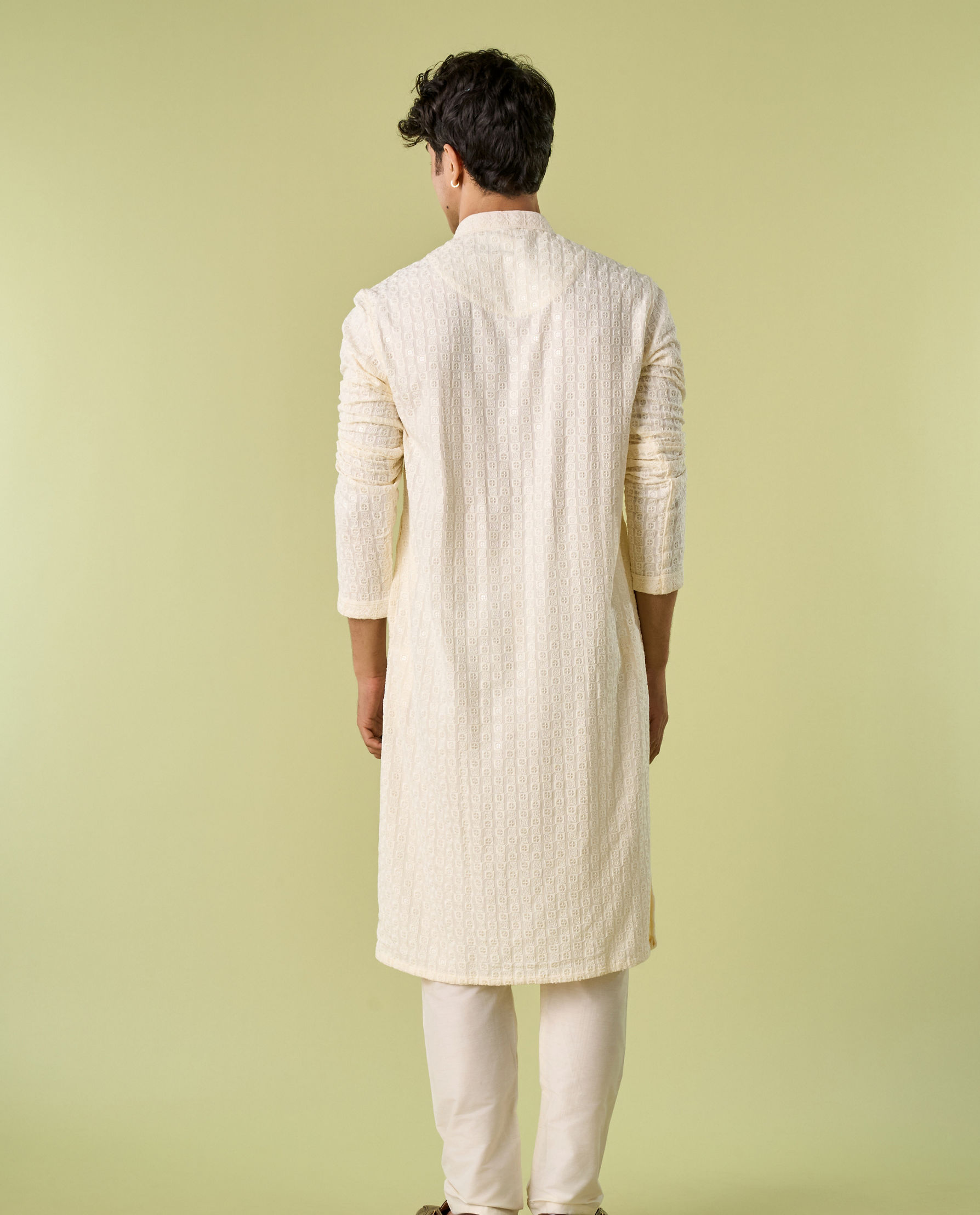 Diwas Men Elegant Cream Celebration Kurta Pajama