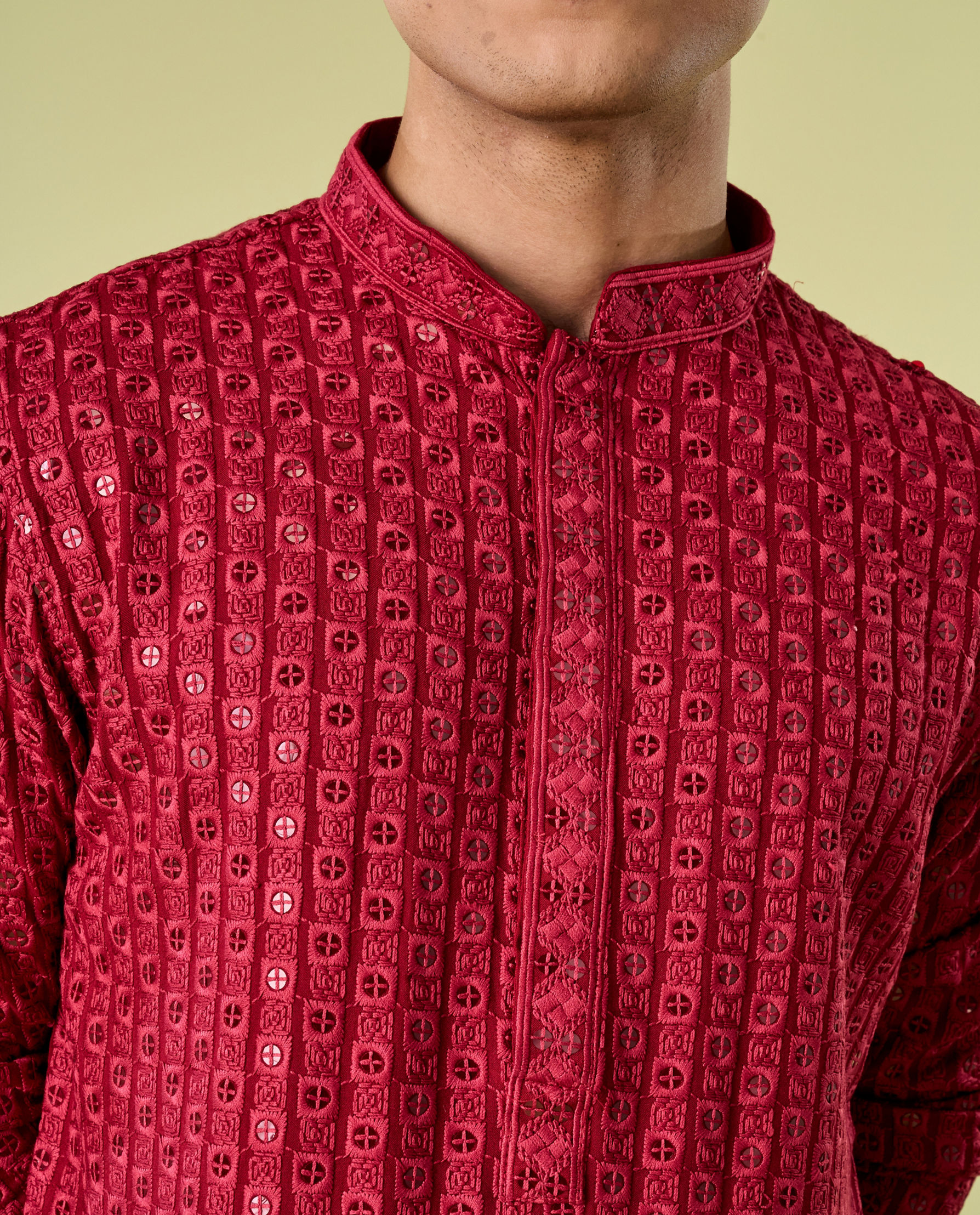 Diwas Men Maroon Elegance Kurta Pajama