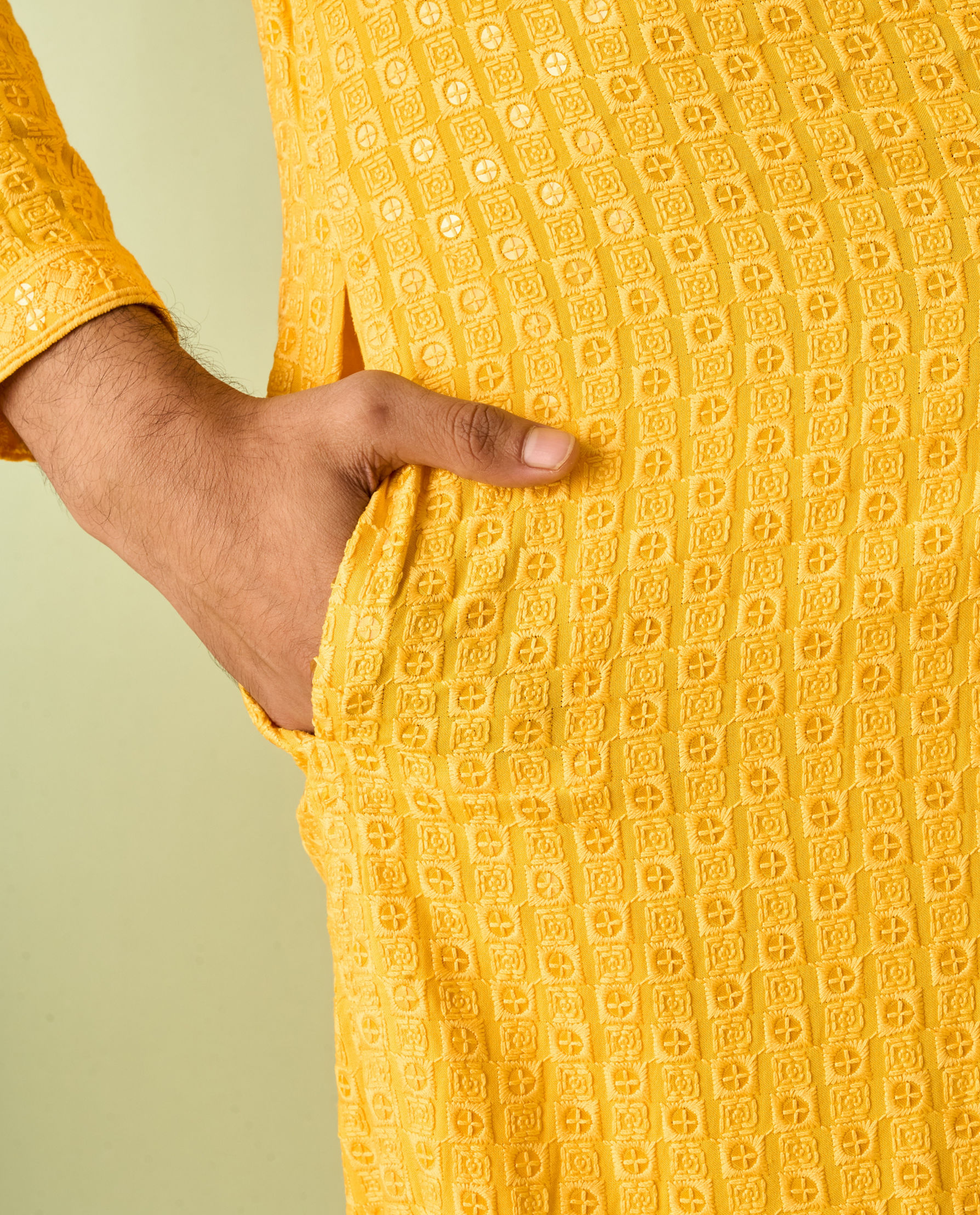 Diwas Men Radiant Yellow Viscose Kurta Pajama