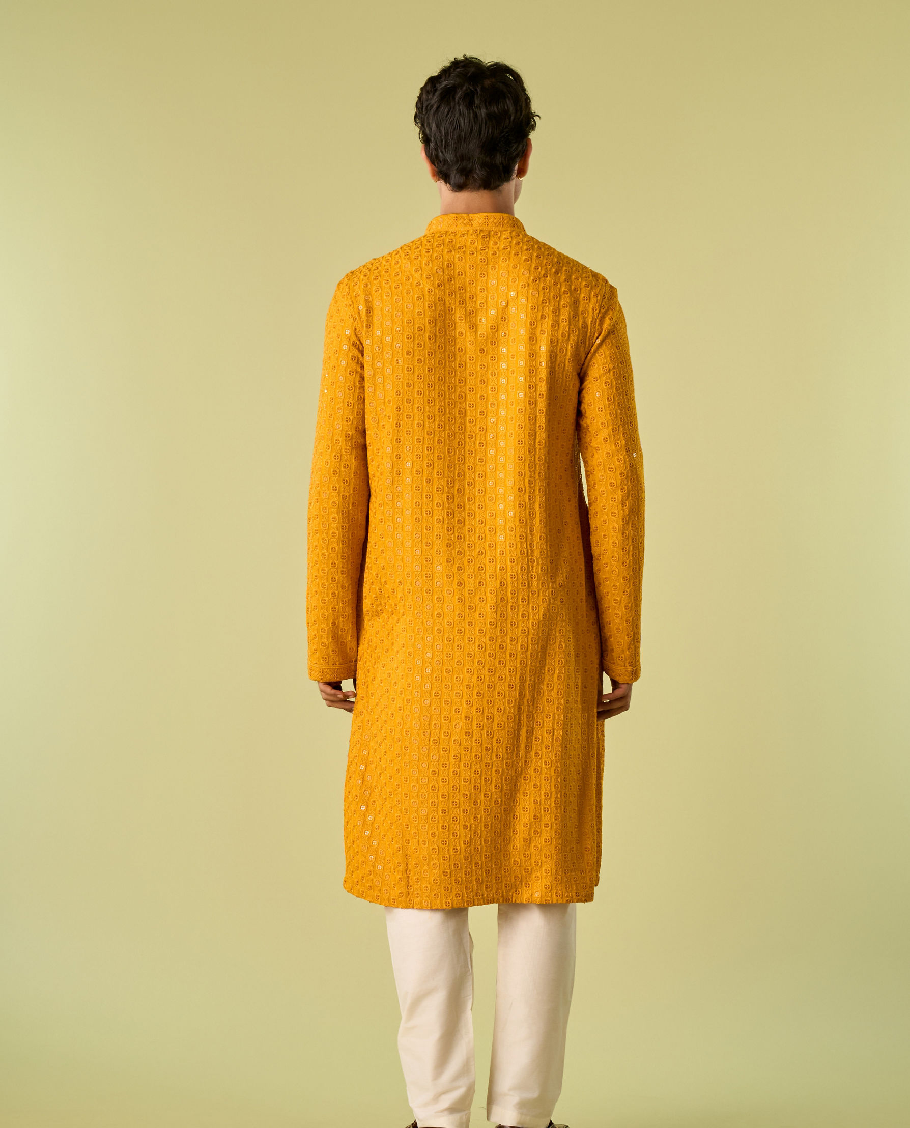 Diwas Men Mustard Kurta Pajama