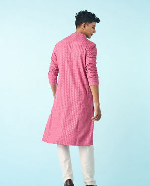 Diwas Men Dusty Pink Royal Elegance Kurta Pajama