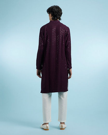 Diwas Men Purple Glory Viscose Kurta Pajama