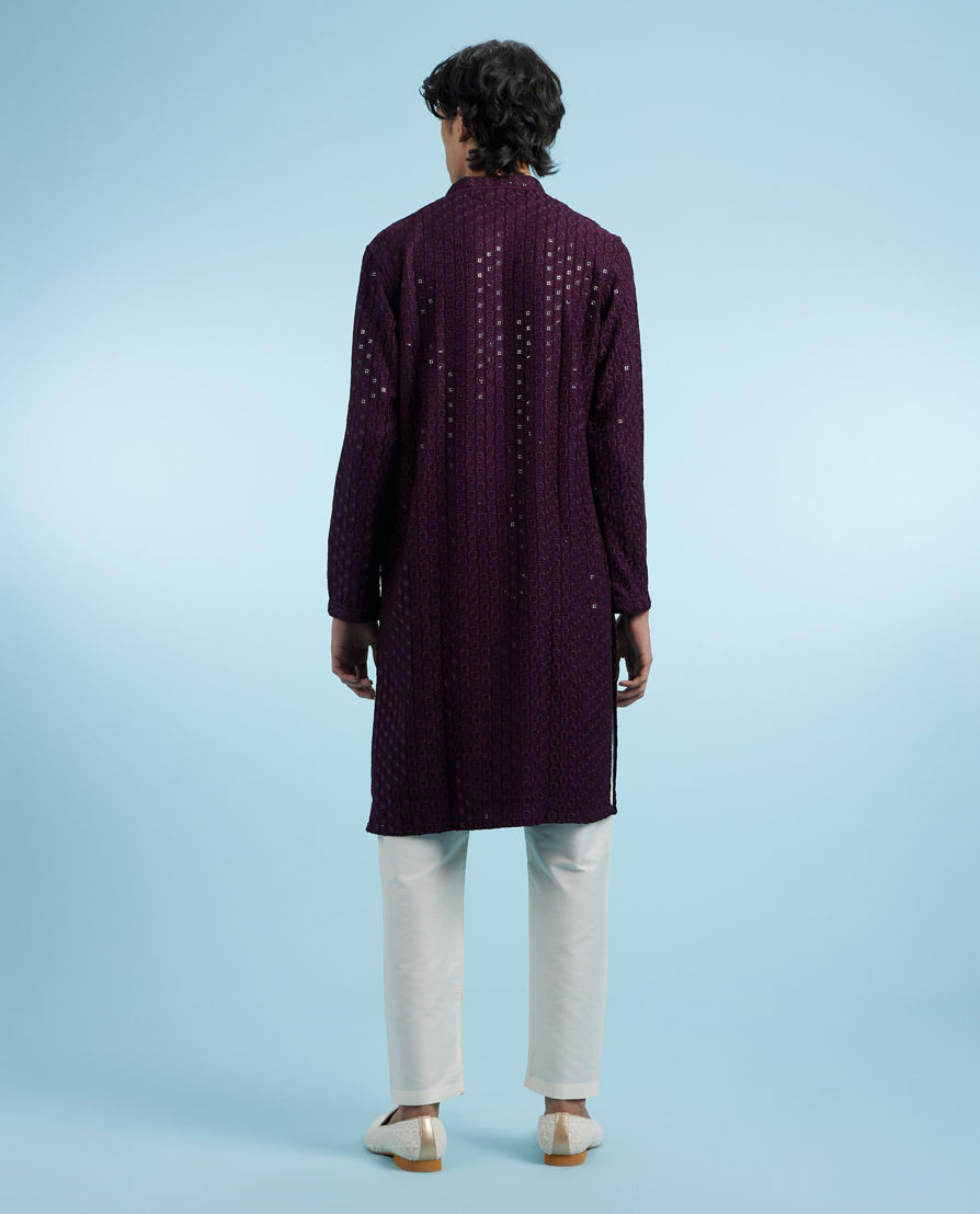 Diwas Men Purple Glory Viscose Kurta Pajama