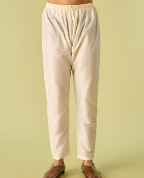 Diwas Men Fervent Yellow Art Silk Kurta Pajama Set