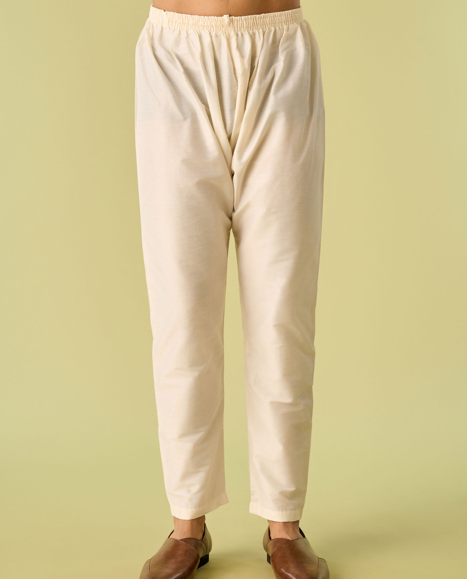 Diwas Men Fervent Yellow Art Silk Kurta Pajama Set