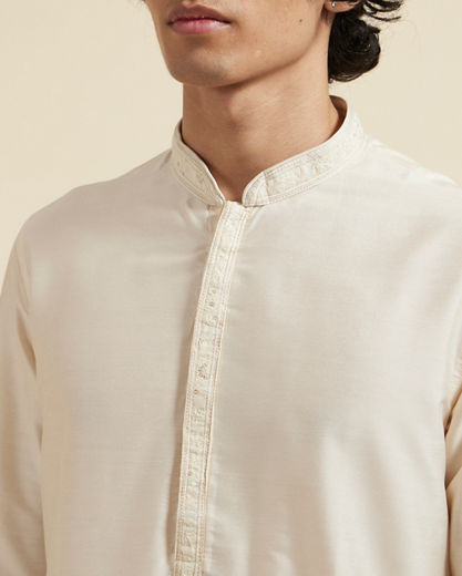 Diwas Men Elegant Cream Kurta Pajama