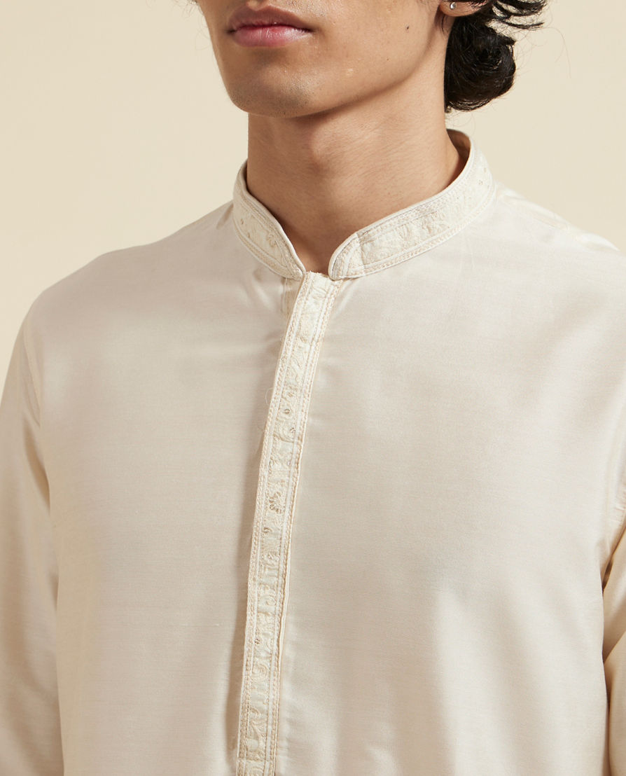Diwas Men Elegant Cream Kurta Pajama