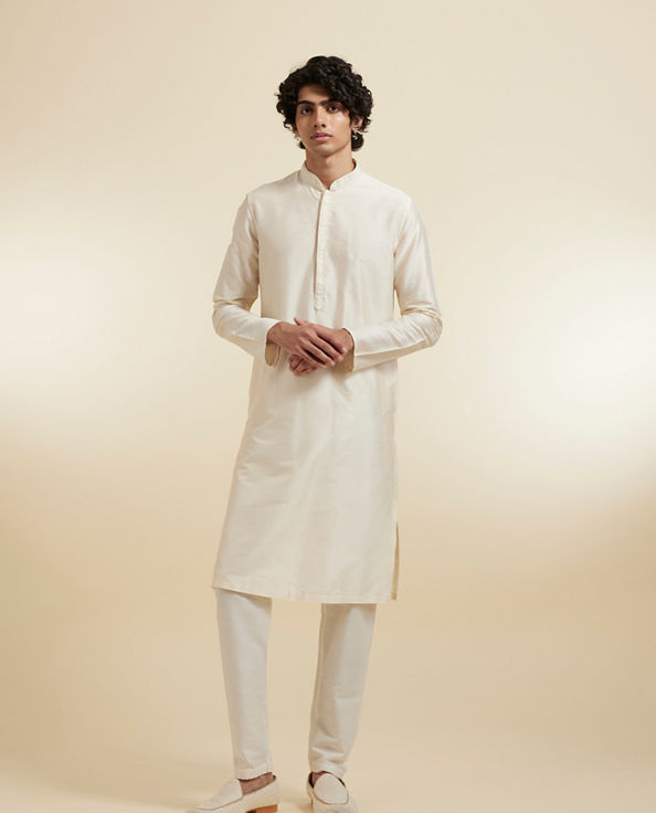 Diwas Men Elegant Cream Kurta Pajama