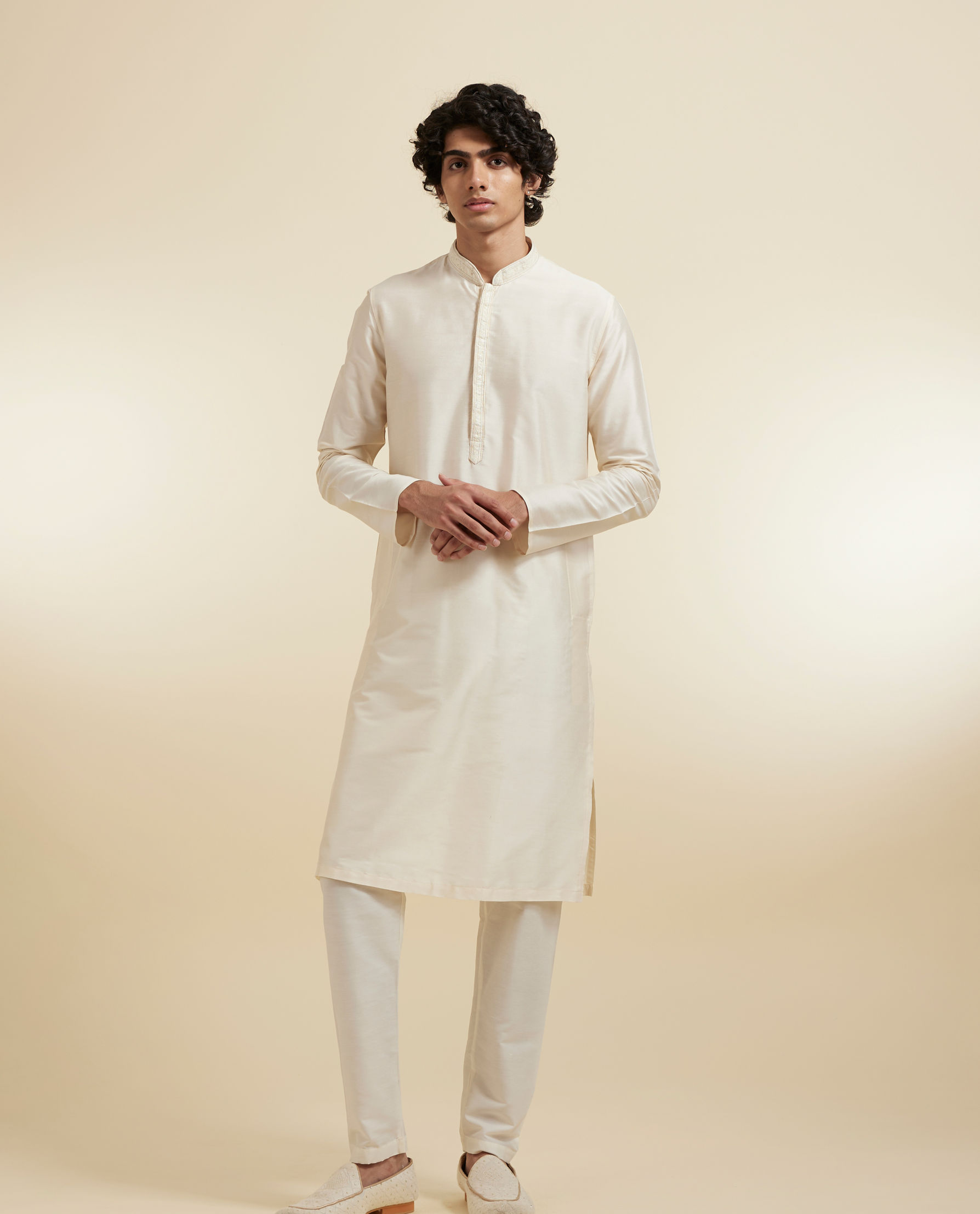 Diwas Men Elegant Cream Kurta Pajama