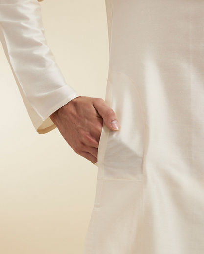 Diwas Men Elegant Cream Kurta Pajama