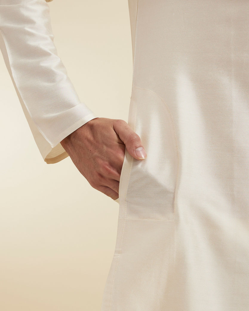 Diwas Men Elegant Cream Kurta Pajama