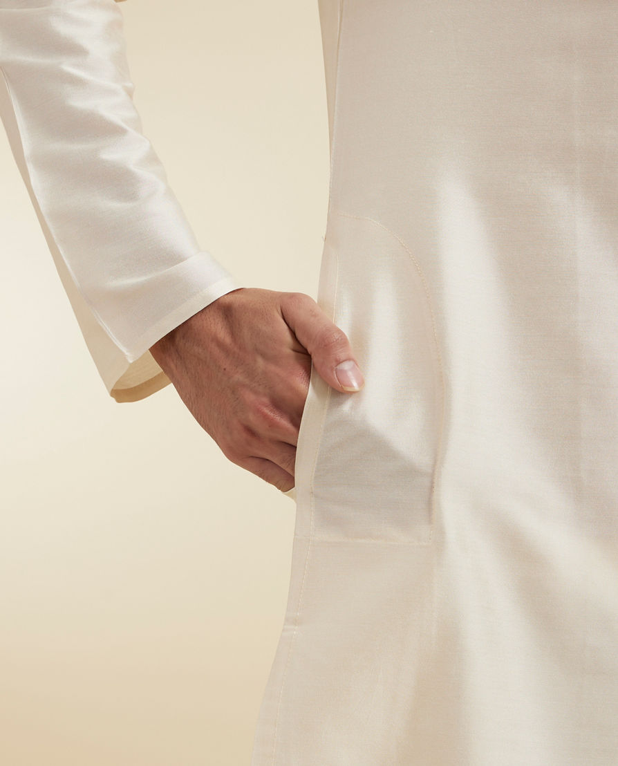 Diwas Men Elegant Cream Kurta Pajama