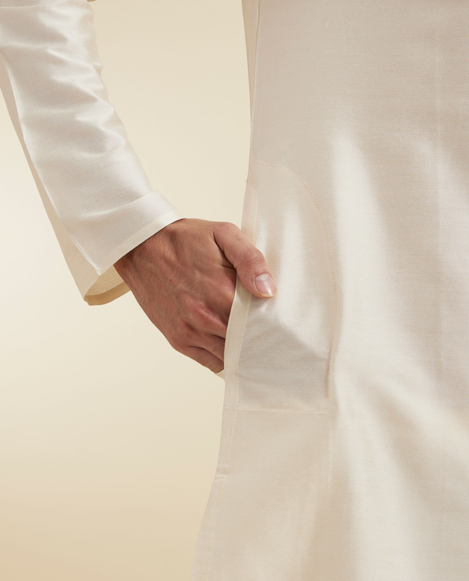 Diwas Men Elegant Cream Kurta Pajama