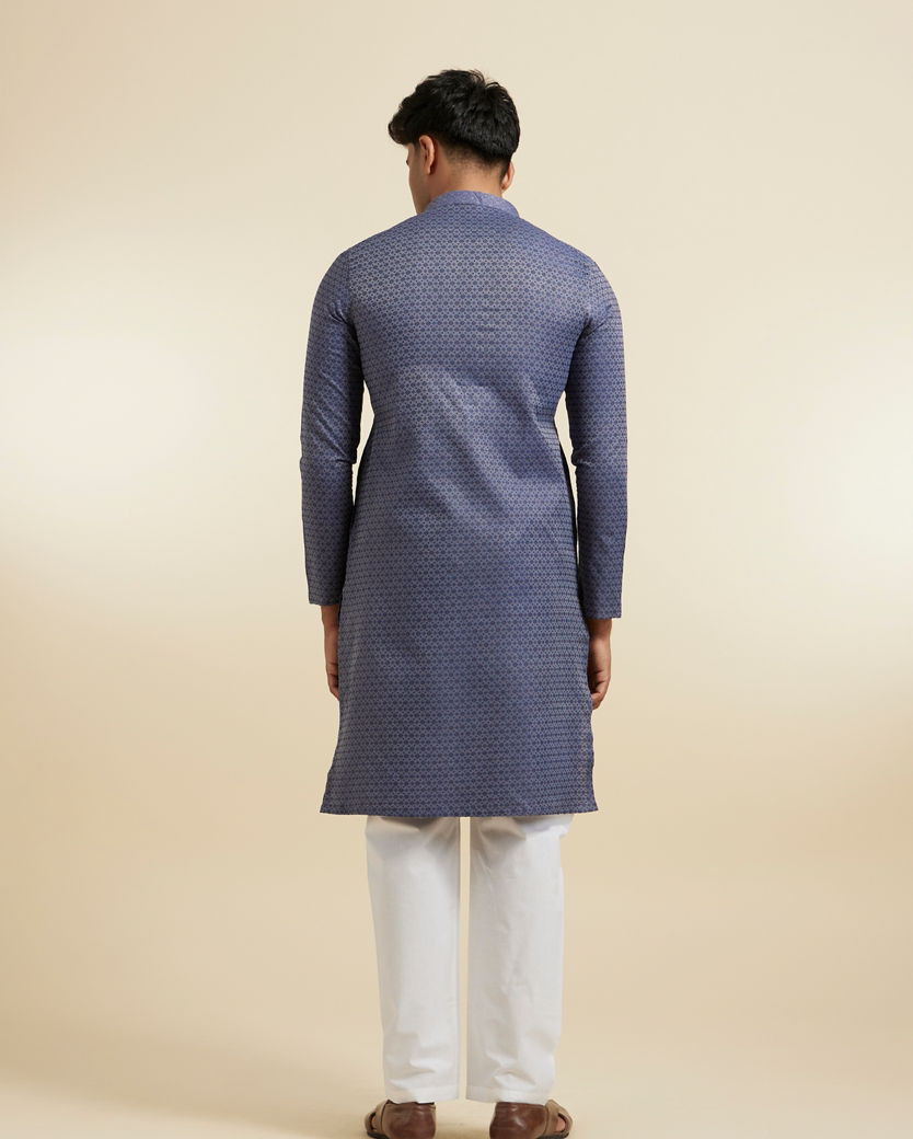 Diwas Men Dark Blue Kurta Pajama