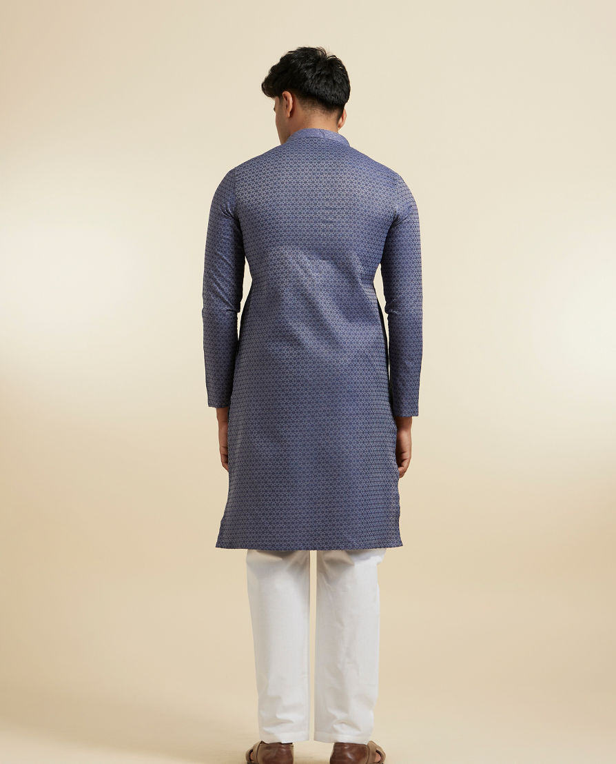 Diwas Men Dark Blue Kurta Pajama