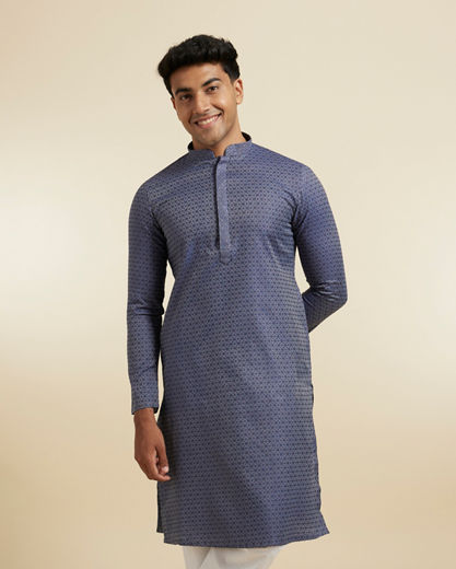 Diwas Men Dark Blue Kurta Pajama