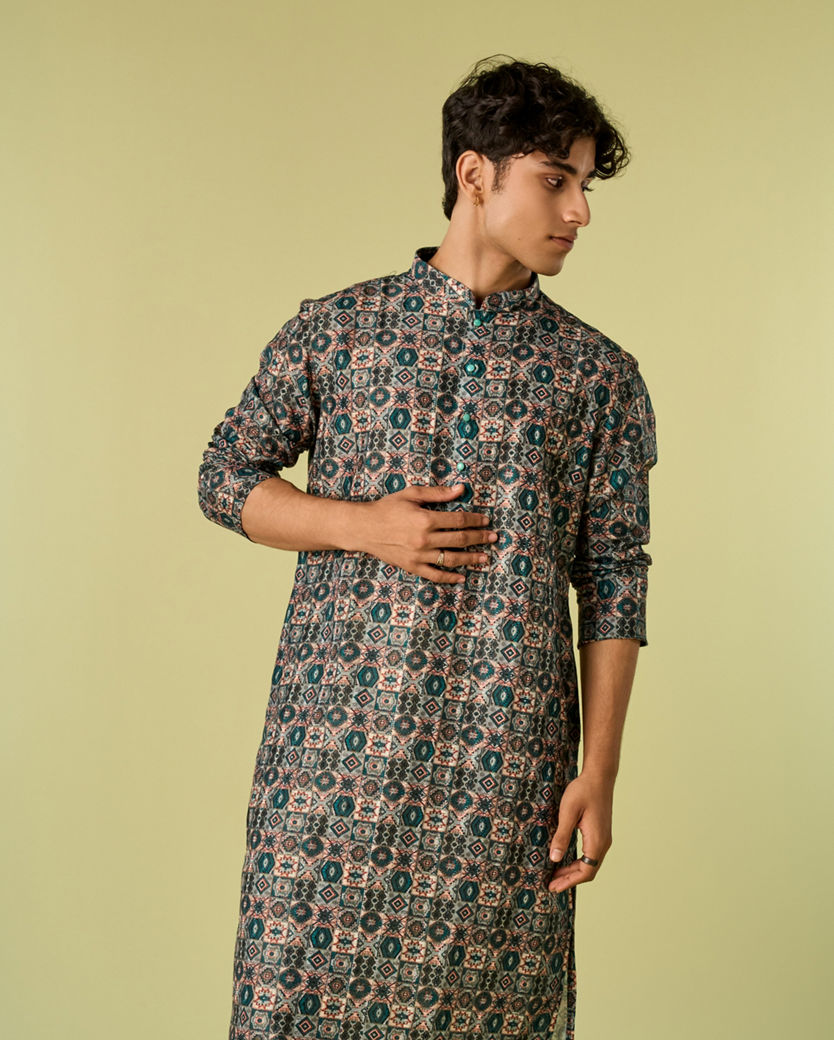 Diwas Men Emerald Allure Kurta Pajama