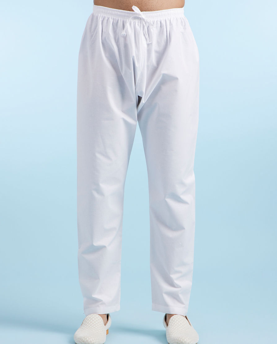 Diwas Men White Aqua Kurta Pajama