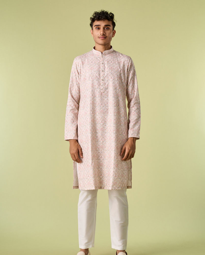 Diwas Men Cream Elegance Kurta Pajama