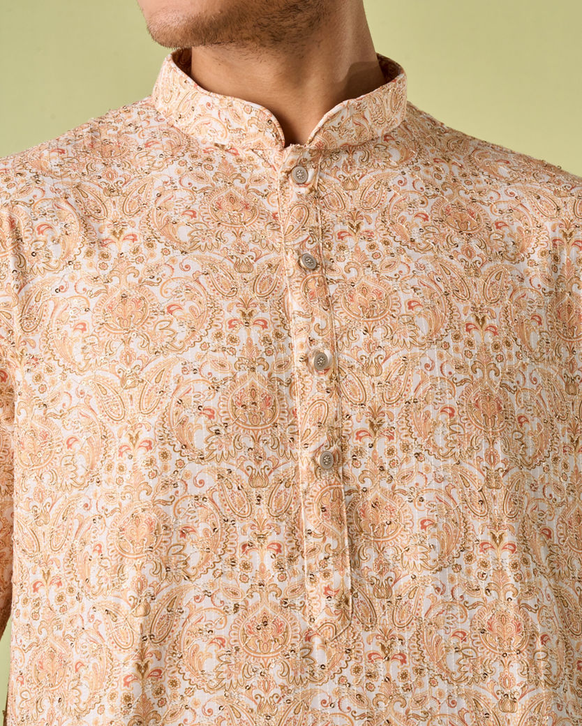 Diwas Men Sunlit Yellow Majesty Kurta Pajama