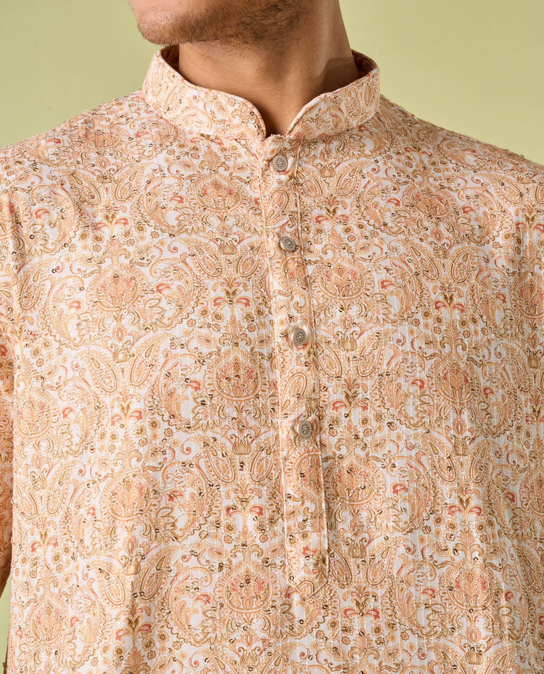 Diwas Men Sunlit Yellow Majesty Kurta Pajama