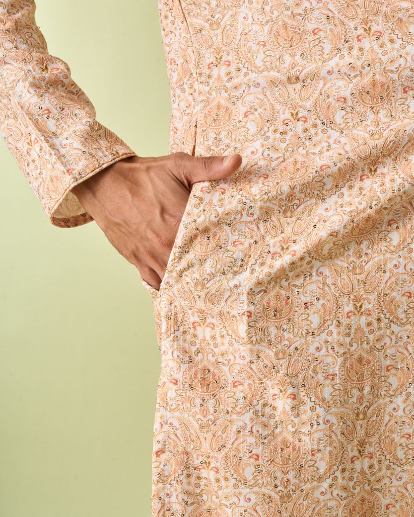 Diwas Men Sunlit Yellow Majesty Kurta Pajama