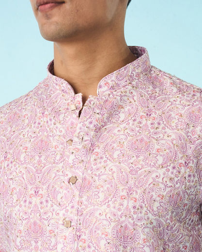 Diwas Men Lilac Festival Kurta Pajama