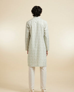 Diwas Men Serene Green Cotton Kurta Pajama