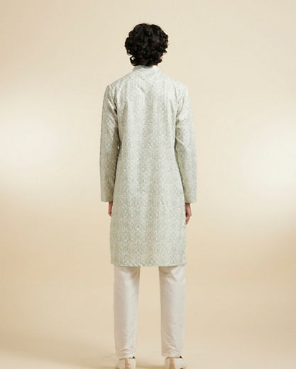 Diwas Men Serene Green Cotton Kurta Pajama