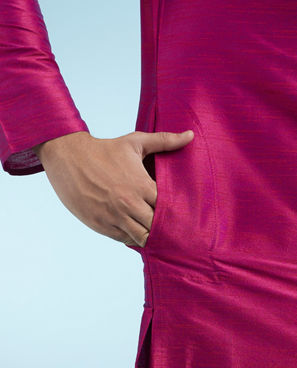 Diwas Men Regal Rani Pink Kurta Pajama