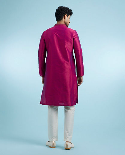 Diwas Men Regal Rani Pink Kurta Pajama